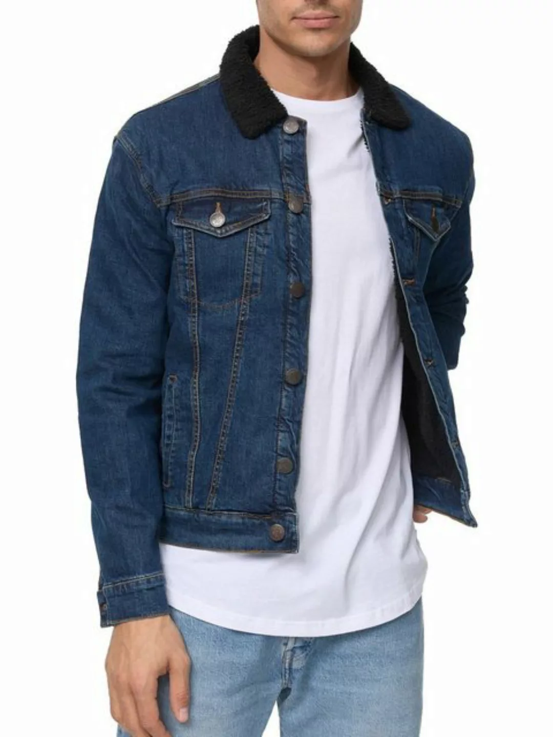 Tazzio Jeansjacke A400 Jeans Jacke mit Fellkragen günstig online kaufen