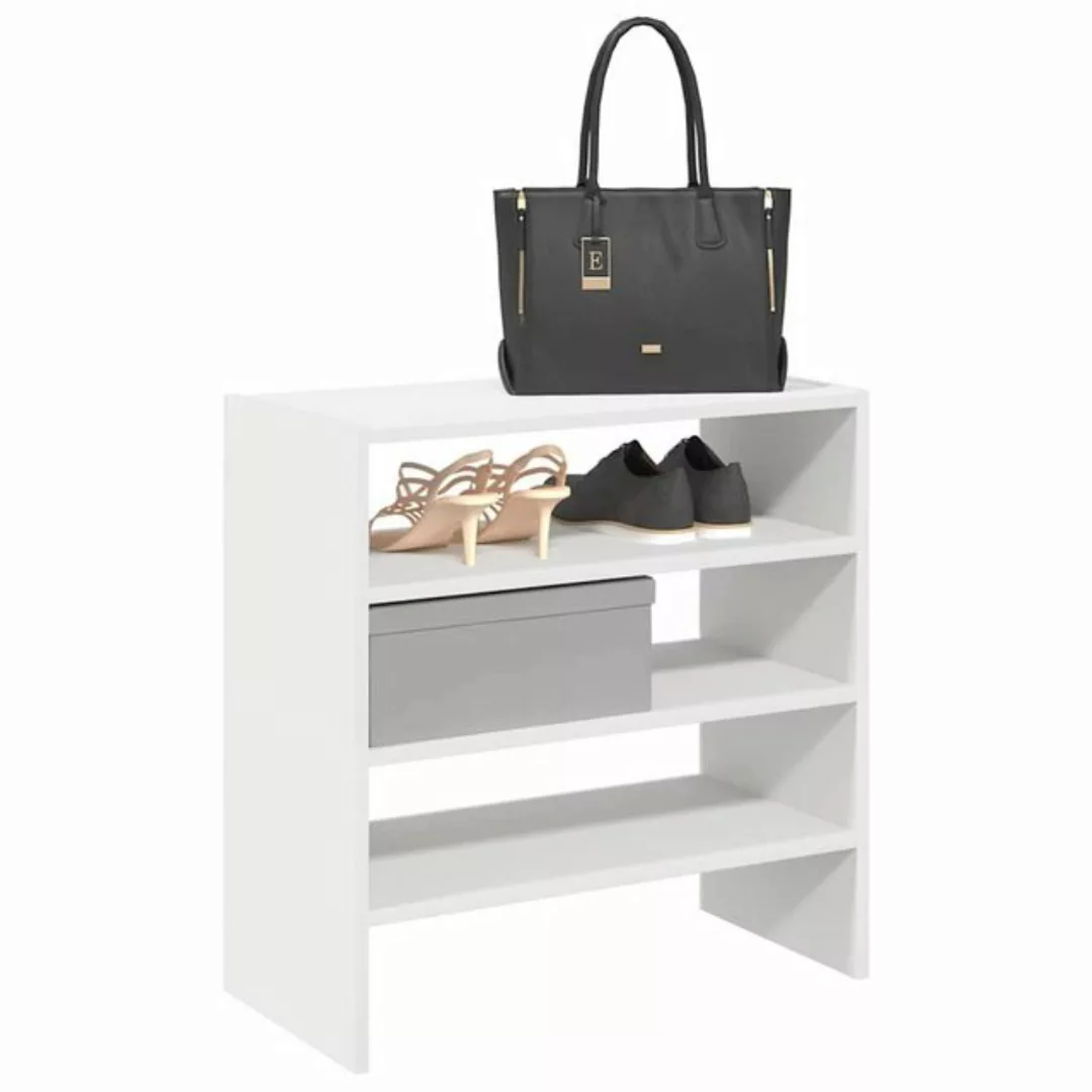 vidaXL Schuhschrank Schuhregale 2 Stk Stapelbar Weiß 60x30x30,5 cm günstig online kaufen