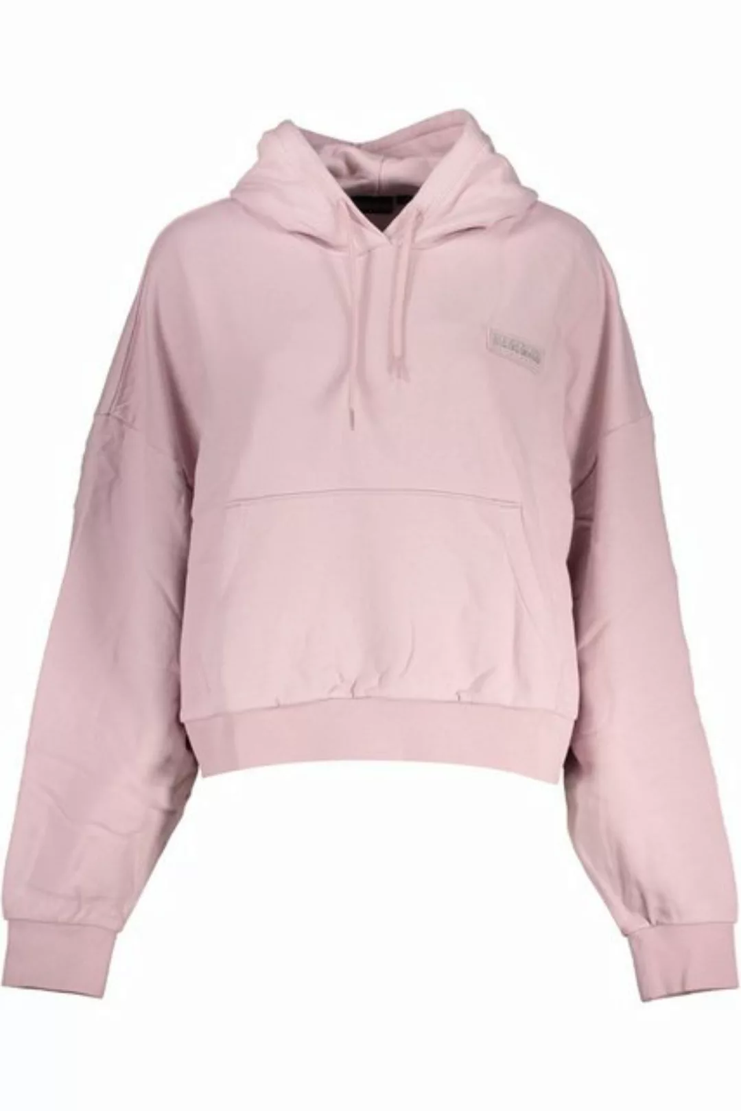 Napapijri Sweatshirt Damen Kapuzenpullover Rosa mit Applikation und günstig online kaufen