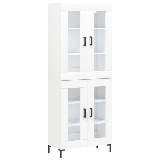 vidaXL Vitrine Highboard Weiß 69,5x34x180 cm Spanplatte Glas Vitrine günstig online kaufen