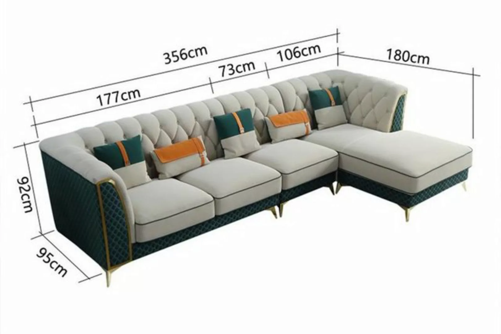 JVmoebel Ecksofa, Design Ecksofa LForm Ledersofa Couch Wohnlandschaft Garni günstig online kaufen