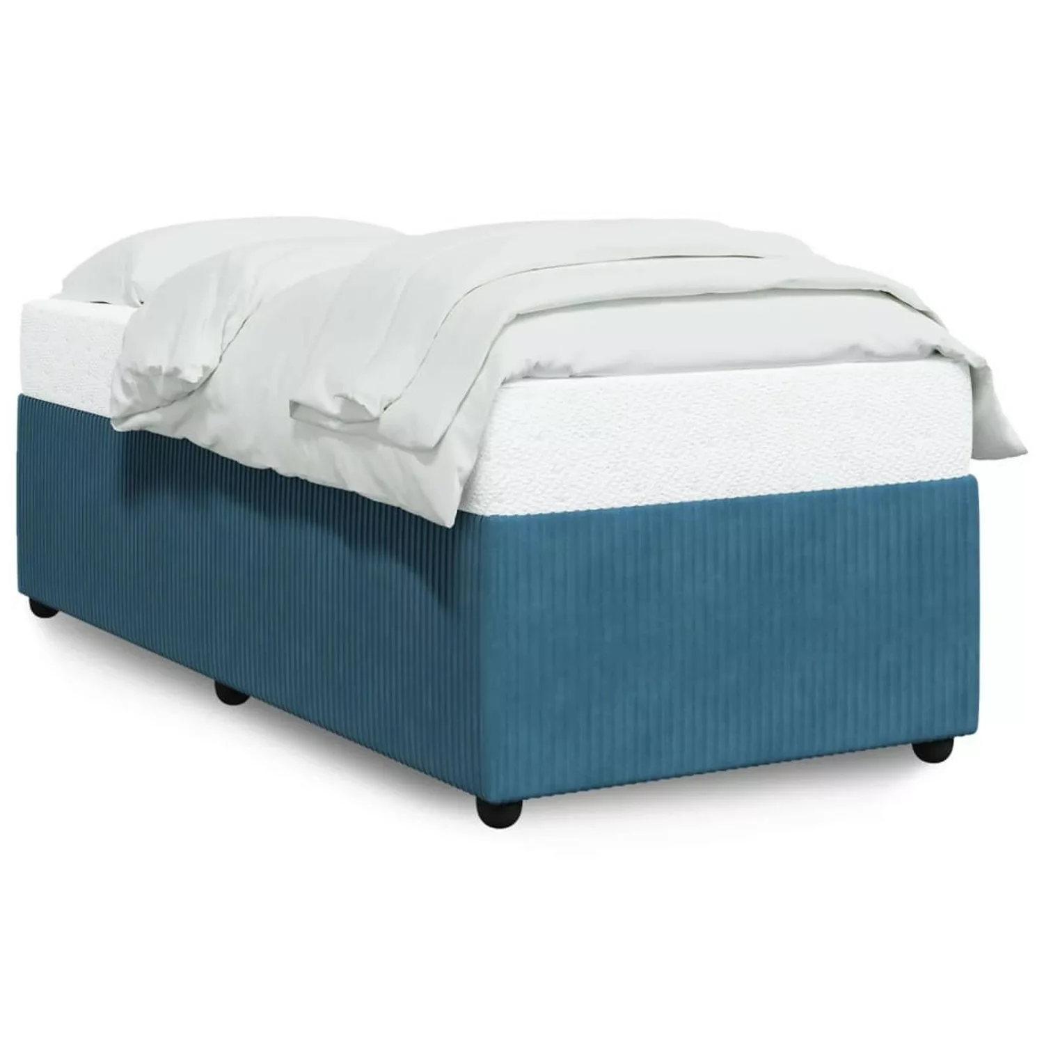 vidaXL Bettgestell Blau 90x200 cm Samt Modell 12106361 günstig online kaufen