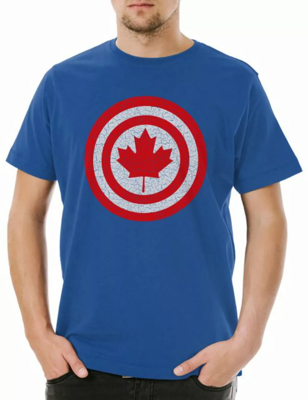 Urban Backwoods Print-Shirt Captain Canada Herren T-Shirt Kanada Canadian F günstig online kaufen