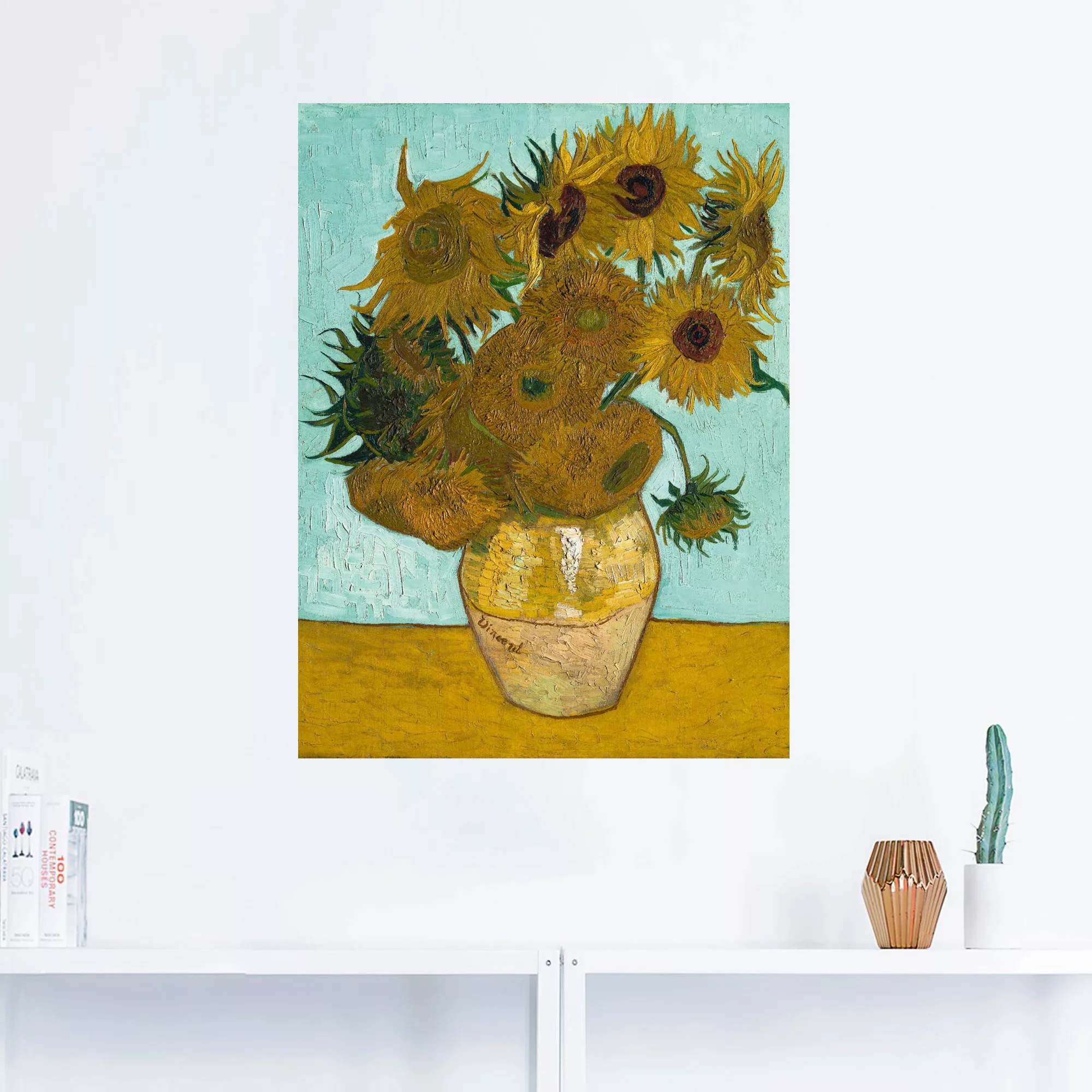 Artland Wandbild "Vase mit Sonnenblumen. 1888", Blumen, (1 St.), als Leinwa günstig online kaufen