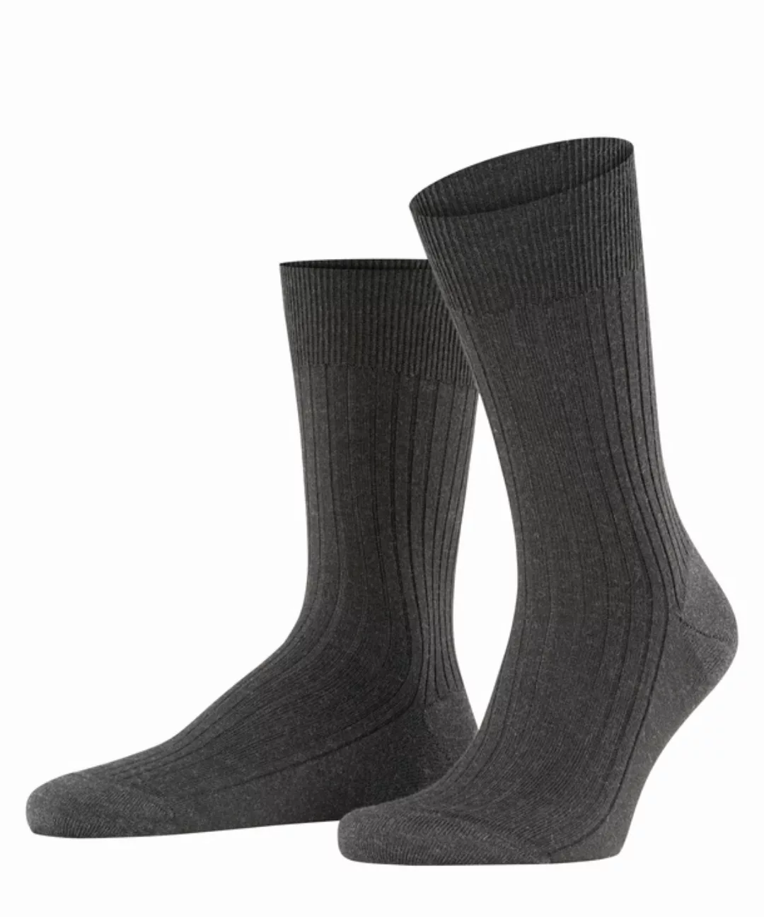 FALKE Bristol Pure Herren Socken, 47-48, Grau, Uni, Schurwolle, 14415-30800 günstig online kaufen