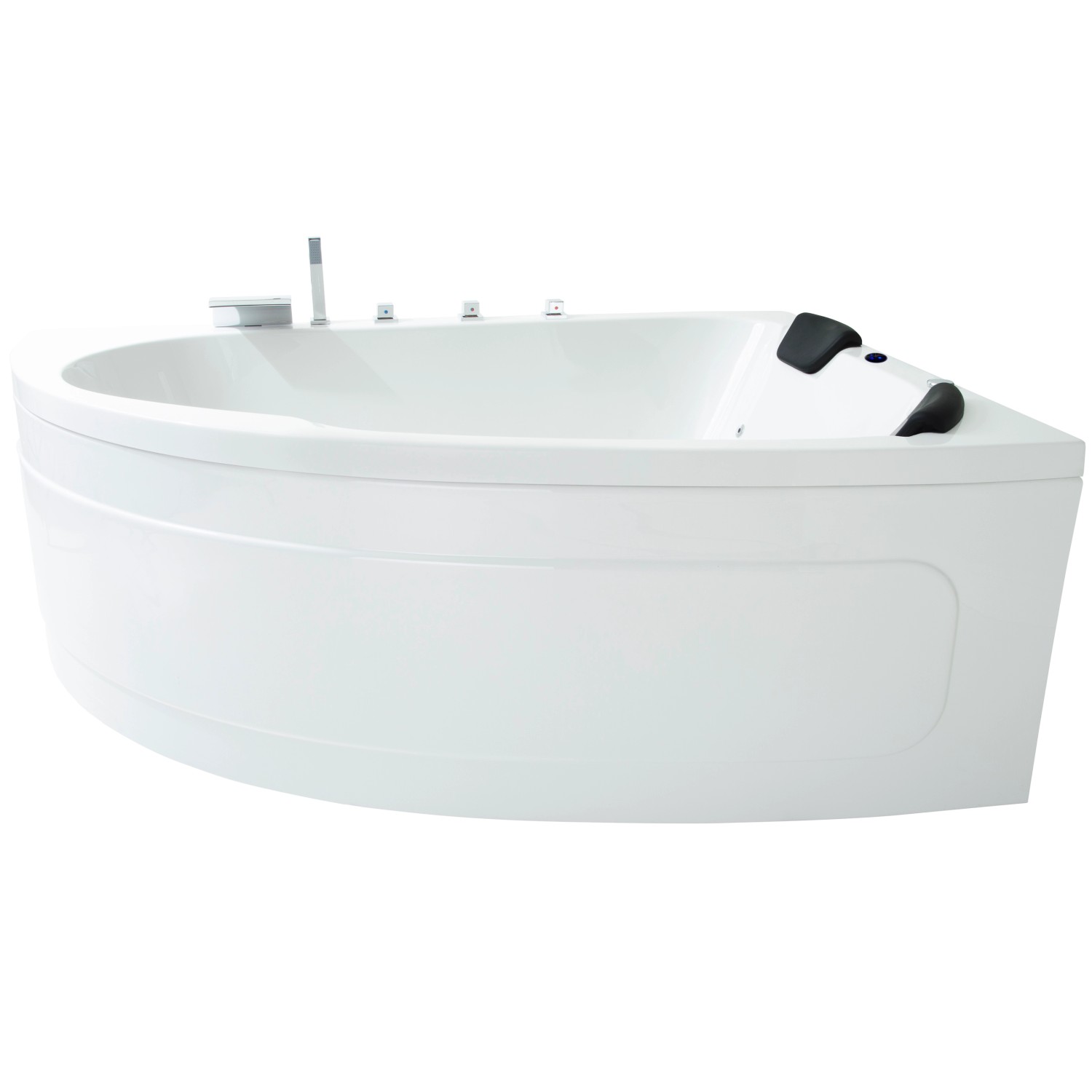 Basera® Indoor Eck-Whirlpool Badewanne Guam Rechts 2 Personen Basic 180 x 1 günstig online kaufen
