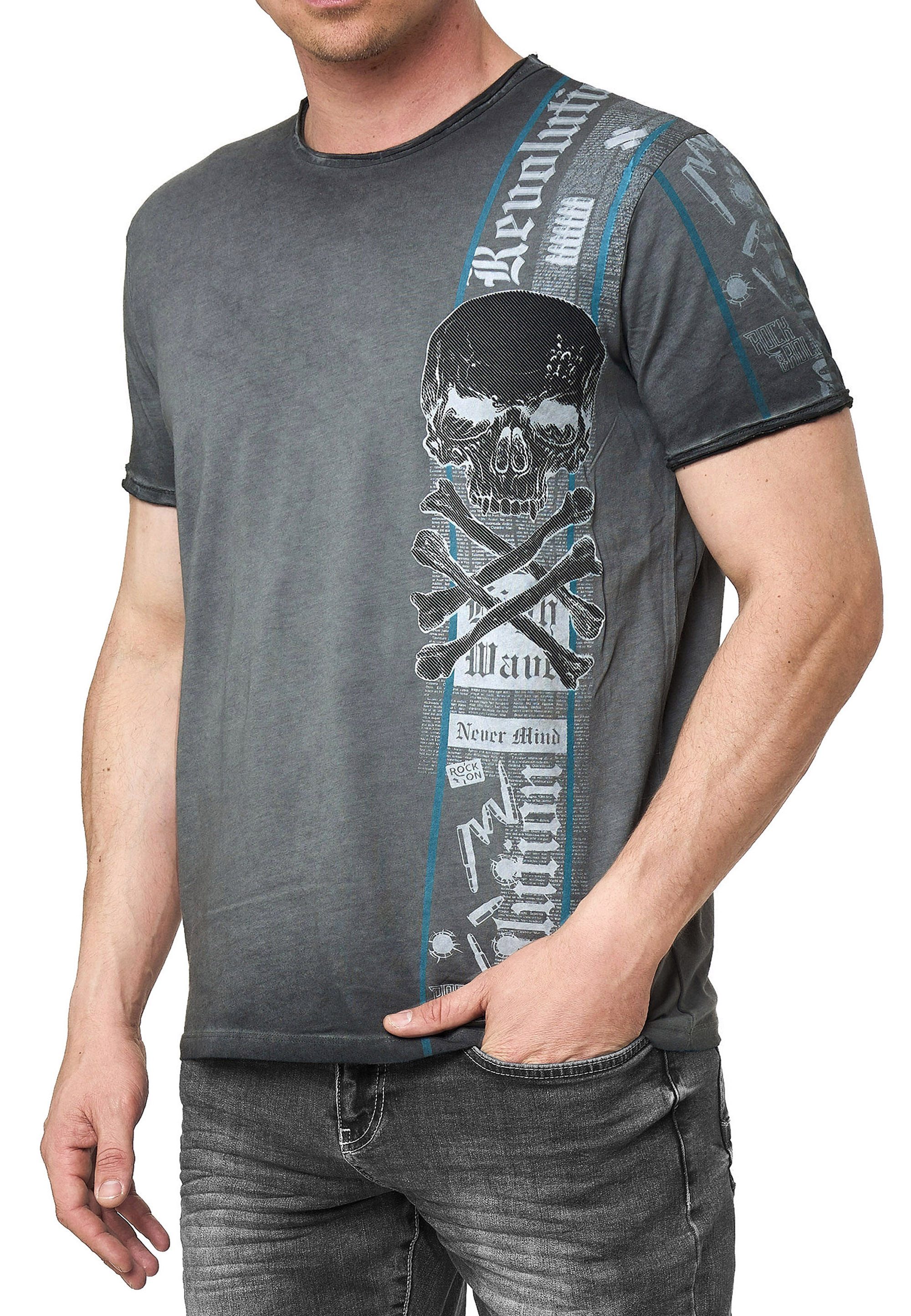 R-NEAL T-Shirt T-Shirt Verwaschen Regular Printed günstig online kaufen