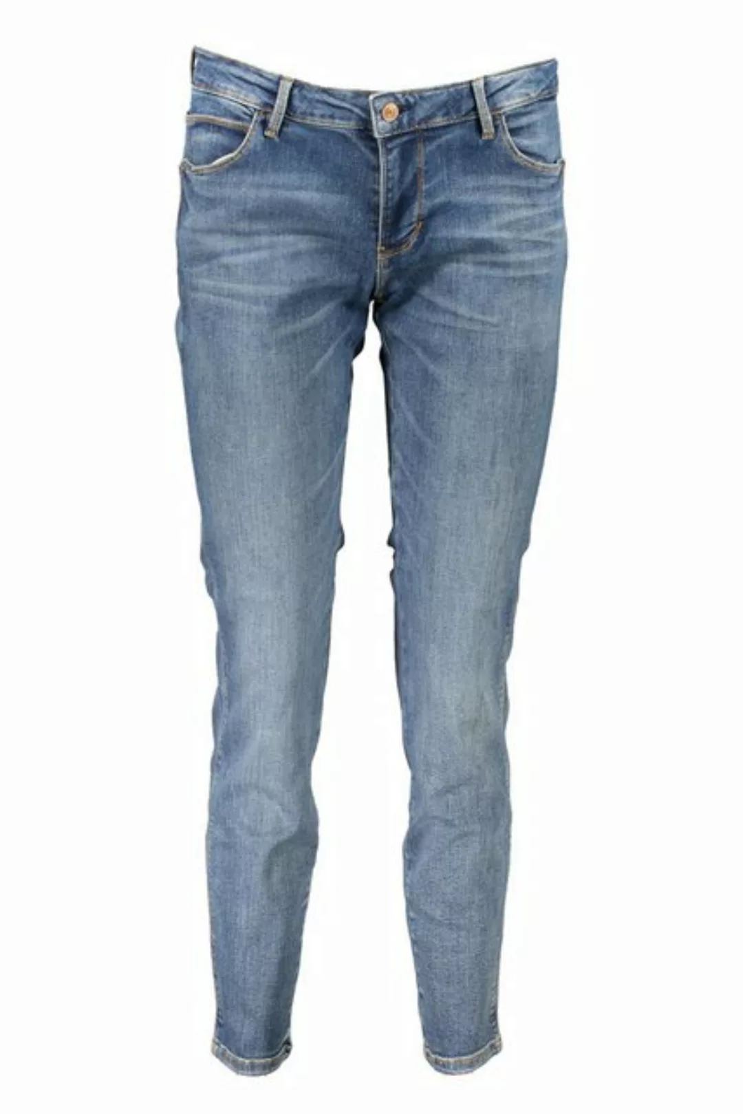 GUESS JEANS 5-Pocket-Jeans Bio-Damen-Denim: Blaue Skinny Jeans mit Vintage- günstig online kaufen