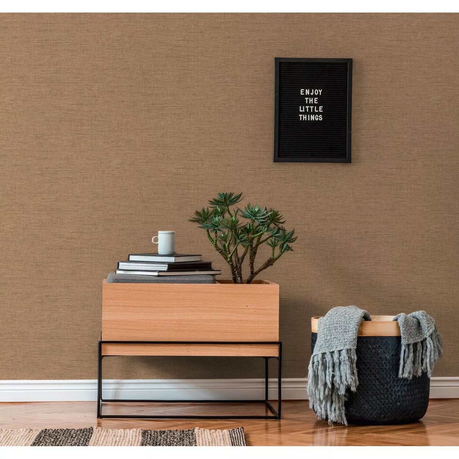 Livingwalls Tapete Uni Braun 53 cm x 10,05 m AS-385277 günstig online kaufen