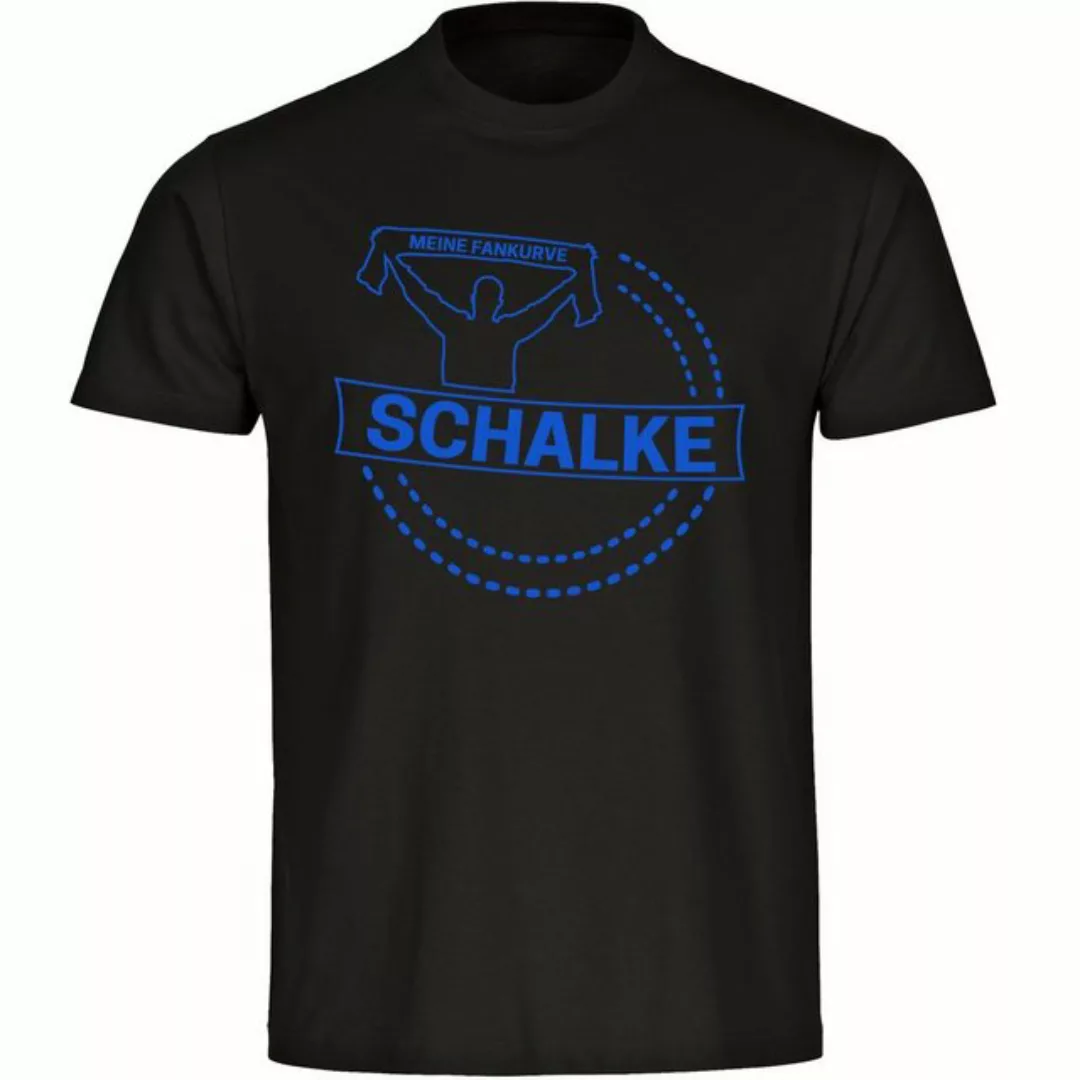 multifanshop T-Shirt Herren Schalke - Meine Fankurve - Männer günstig online kaufen