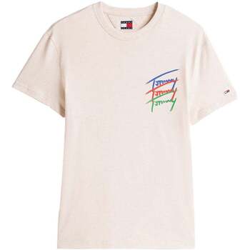 Tommy Jeans  T-Shirts & Poloshirts 3 Colour Twisted Logo T-Shirt Oat Marl H günstig online kaufen