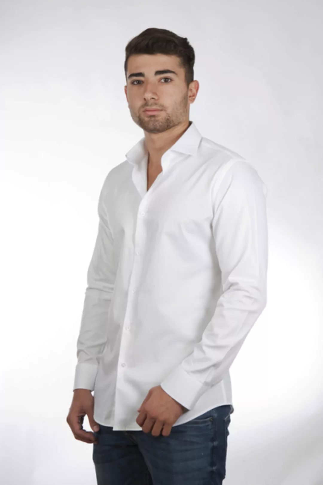 Herren Hemd Aus Bio-baumwolle Slim Fit Business Hemd günstig online kaufen