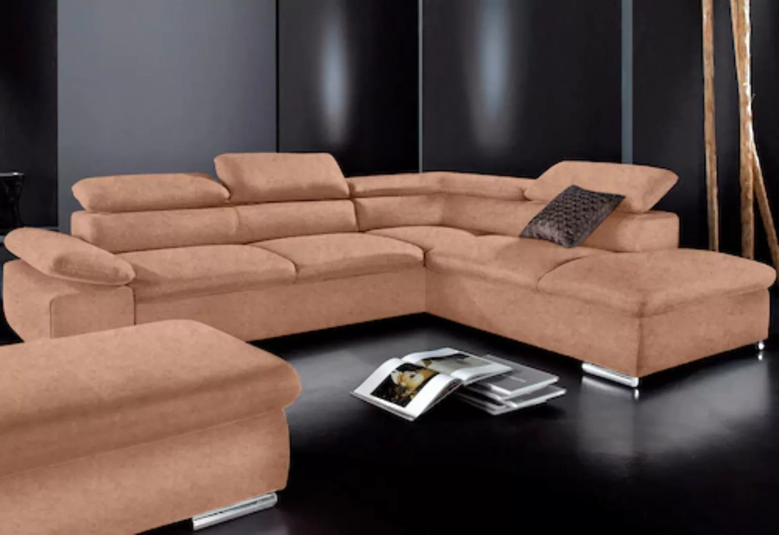 sit&more Ecksofa Alcudia L-Form, wahlweise mit Bettfunktion, inklusive Arm- günstig online kaufen