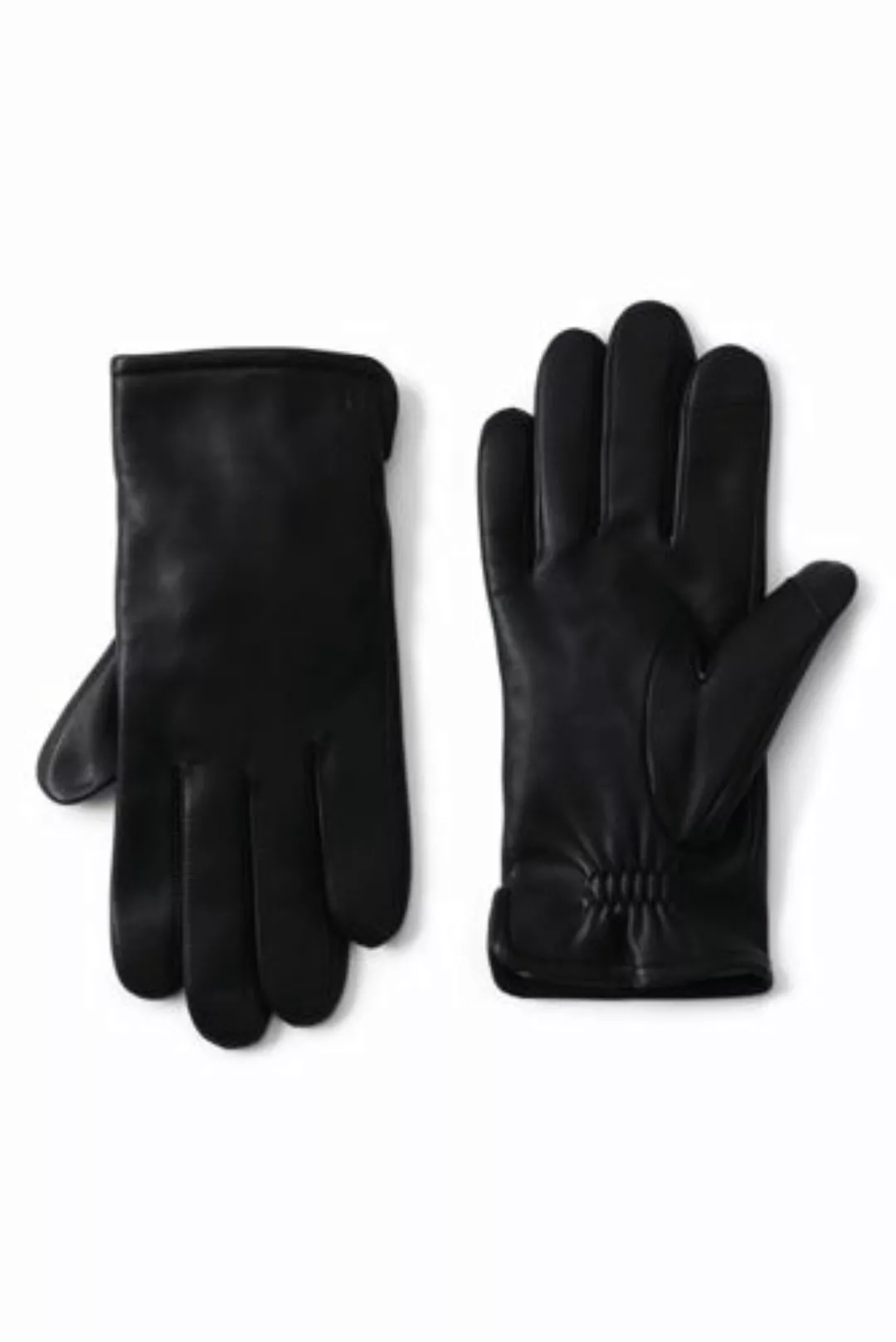 Leder-Handschuhe mit Kaschmirfutter, Herren, Größe: XL Erwachsener, Schwarz günstig online kaufen