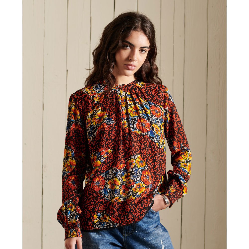 Superdry Woven Langarm-t-shirt S Mixed Black Floral günstig online kaufen