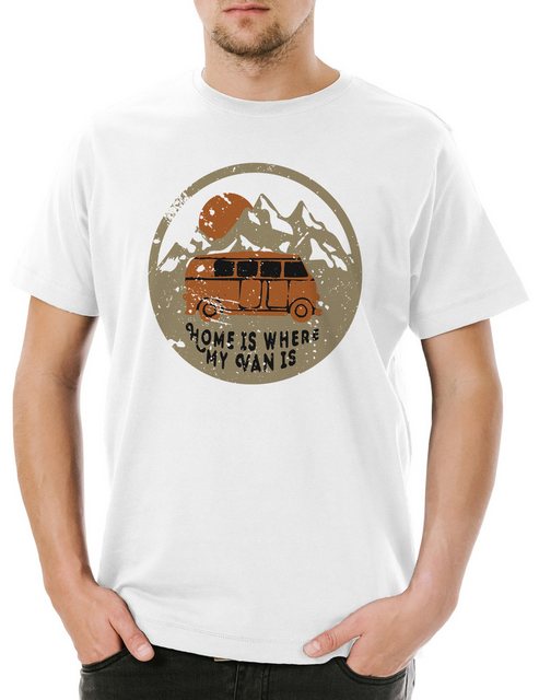 Urban Backwoods Print-Shirt Home Is Where My Van Is Herren T-Shirt Campen C günstig online kaufen