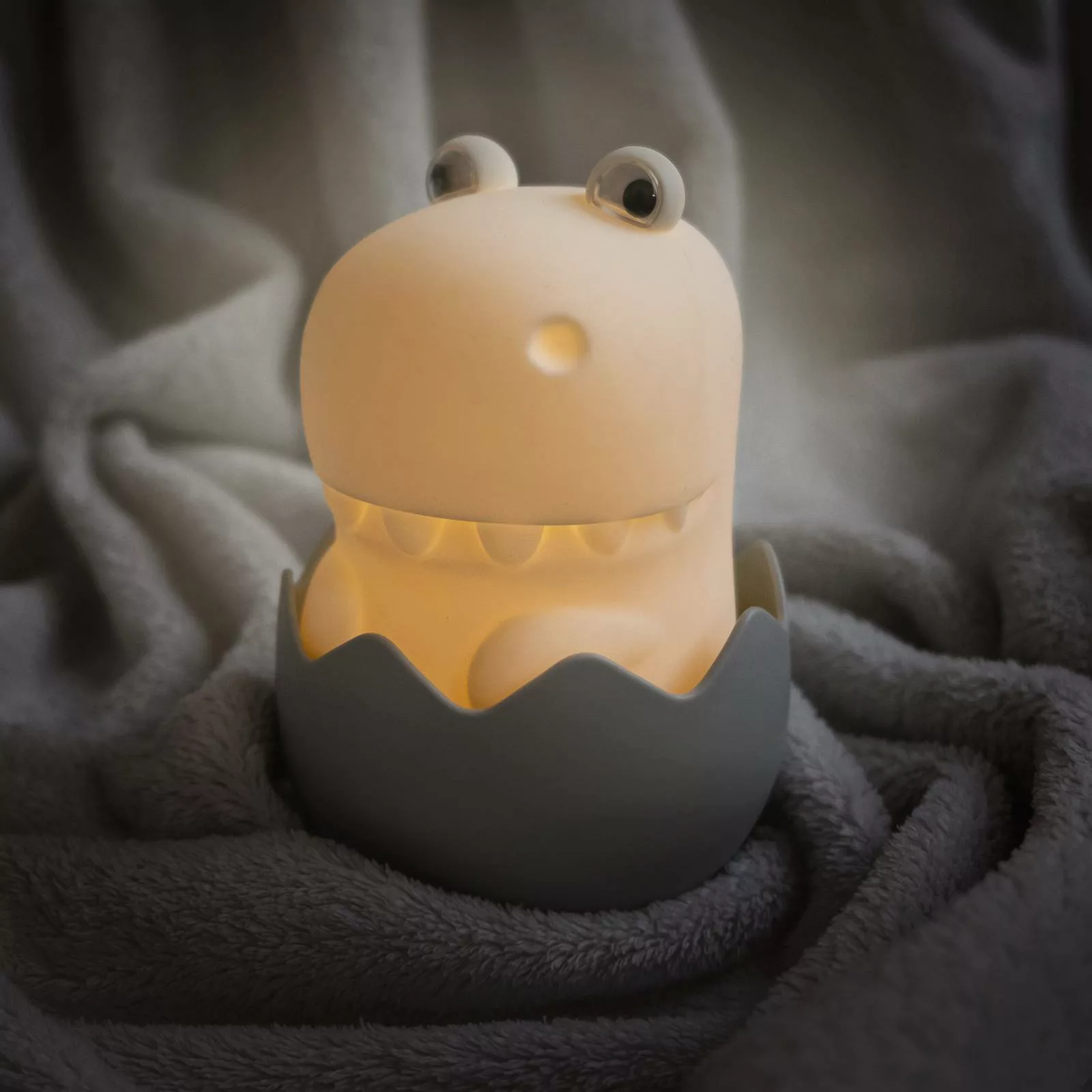 LED-Akku-Nachttischleuchte Diggy Dino, USB, RGBW günstig online kaufen