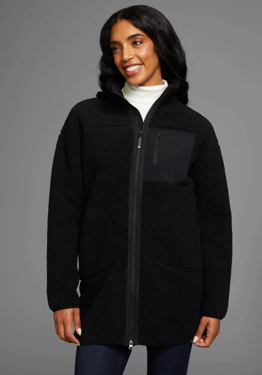 Polarino Fleecejacke aus Fleece, atmungsaktiv, schnell trocknend günstig online kaufen