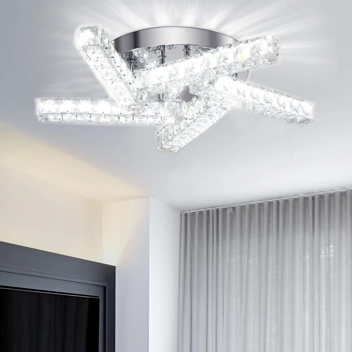 oyajia Deckenleuchte 24W Kristall LED Deckenlampe günstig online kaufen