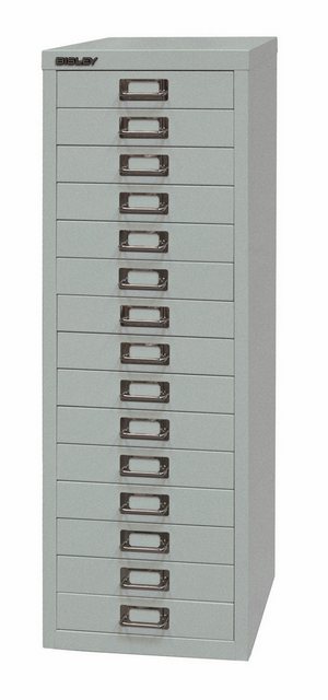 Bisley Aktenschrank MultiDrawer Schubladenschrank in Silber - Maße: H 86 x günstig online kaufen