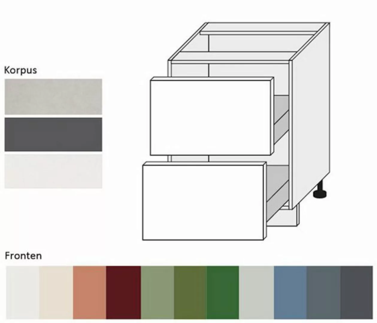 Feldmann-Wohnen Unterschrank Florence (Florence, 1-St) 60cm Front- & Korpus günstig online kaufen