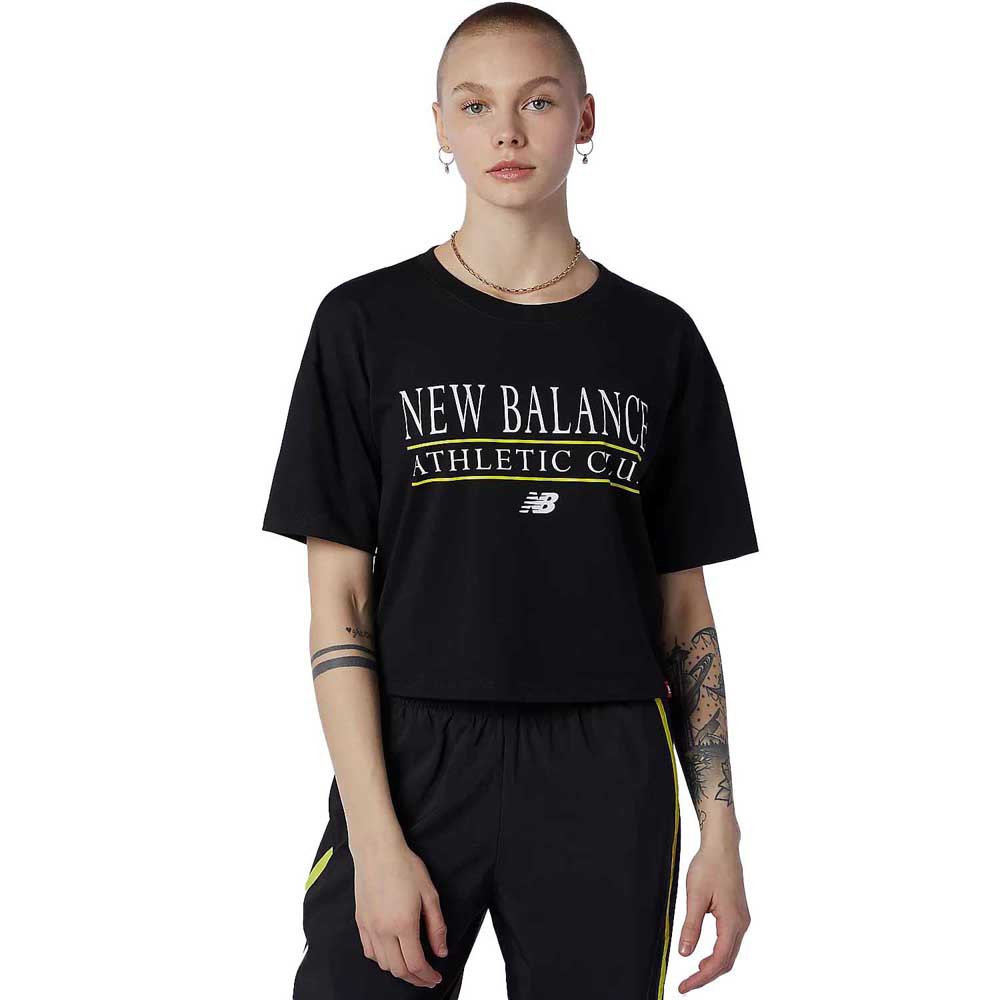 New Balance Grundlagen Athletic Club Boxy Kurzärmeliges T-shirt XS Black günstig online kaufen