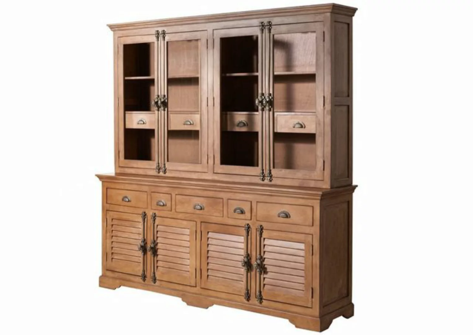 Massivmoebel24 Buffet (Mango 204x50x210 beige geölt TOULOUSE #03) günstig online kaufen