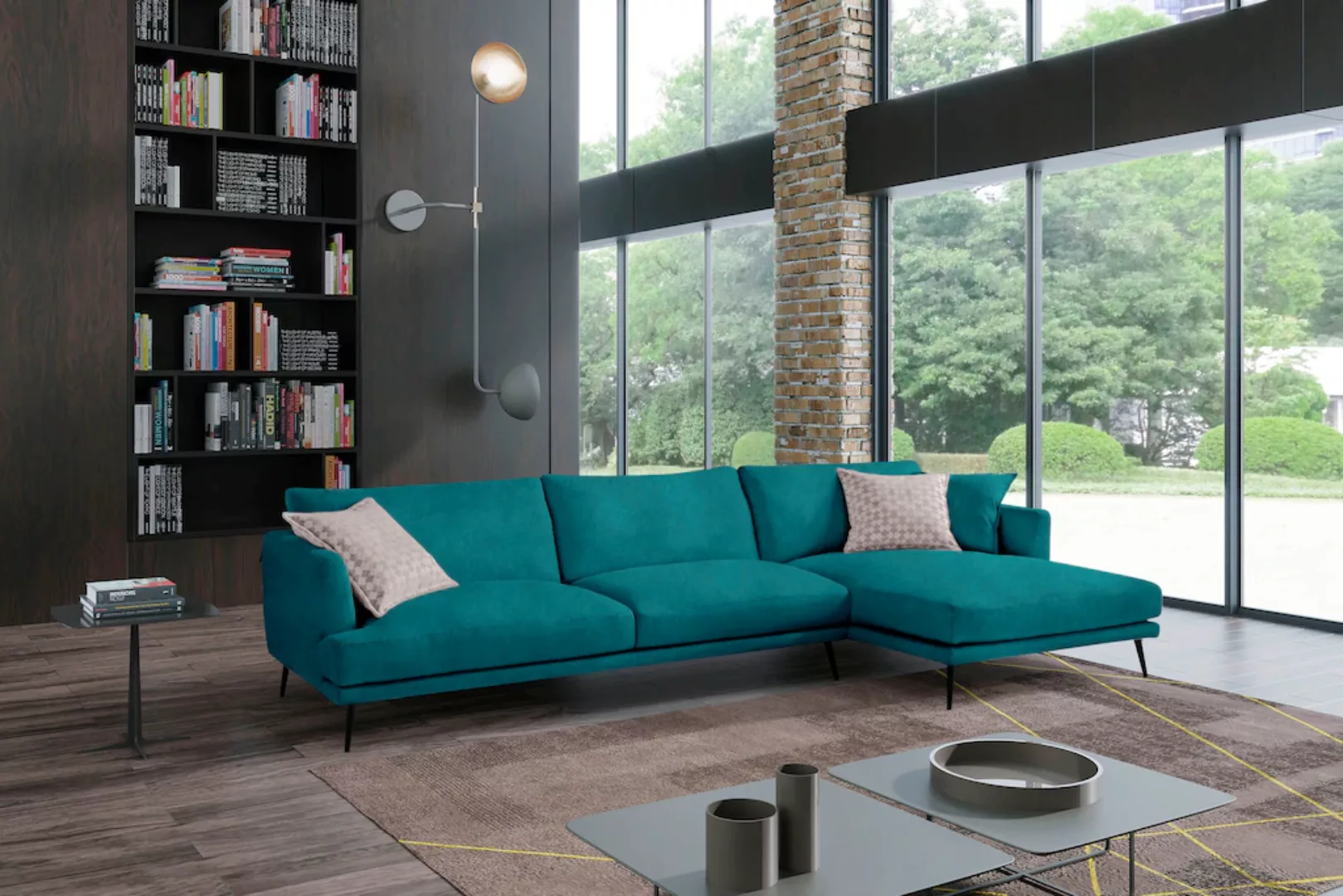 Egoitaliano Ecksofa »Sophia, Designsofa mit extrakomfortablem Sitzkomfort«, günstig online kaufen