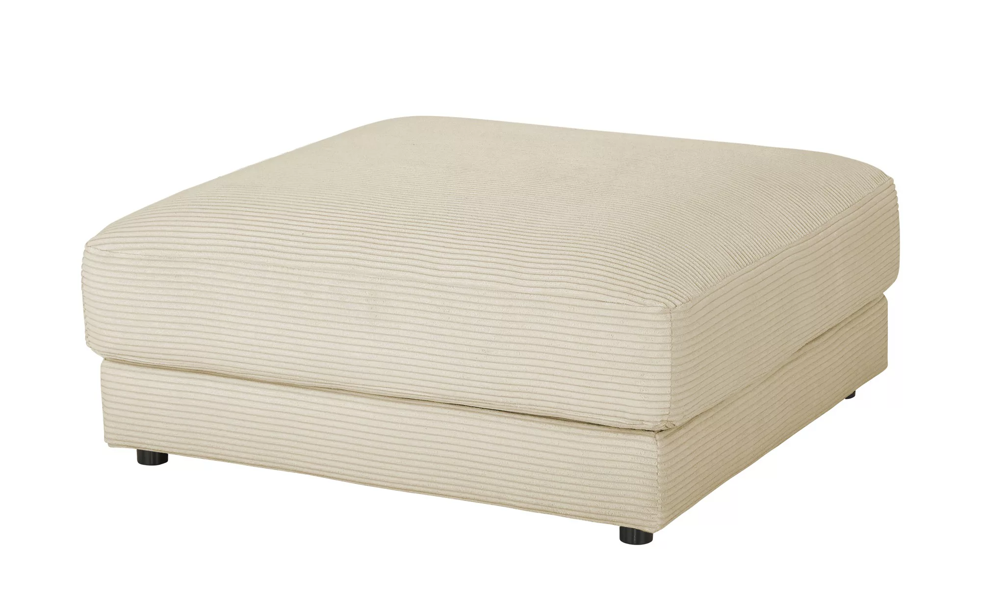 VIVA Hocker Cord Sila ¦ creme ¦ Maße (cm): B: 100 H: 43 T: 100 Polstermöbel günstig online kaufen