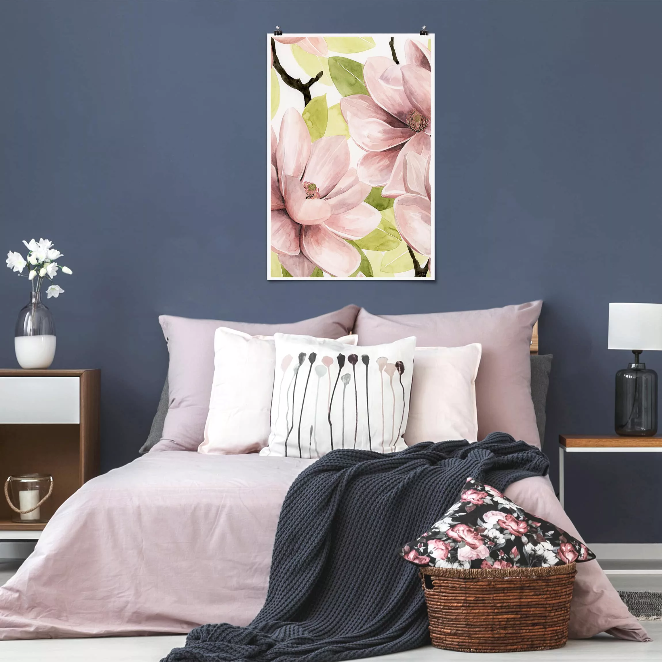 Poster Blumen - Hochformat Magnolie errötet II günstig online kaufen