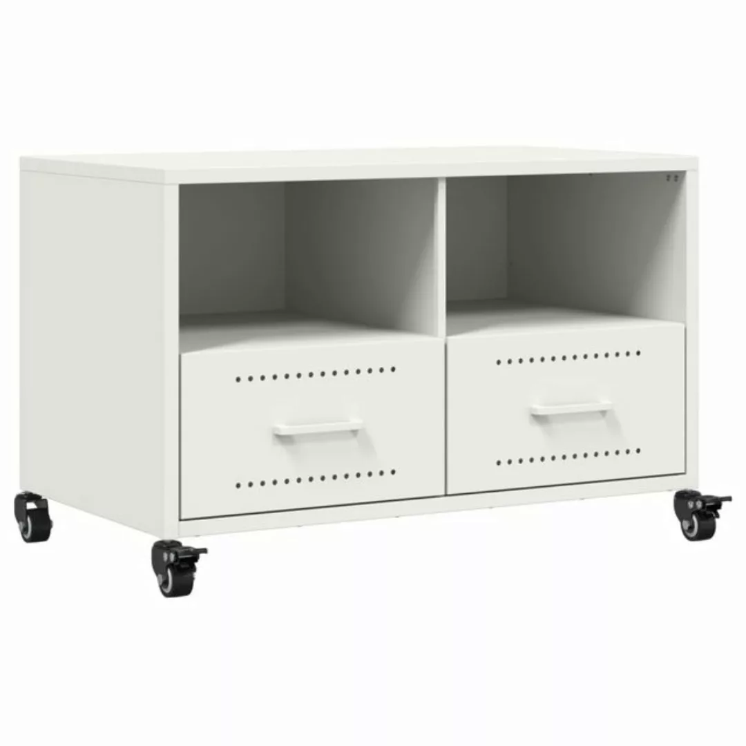 vidaXL Schrankmodule TV-Schrank Weiß 68x39x43,5 cm Kaltgewalzter Stahl günstig online kaufen