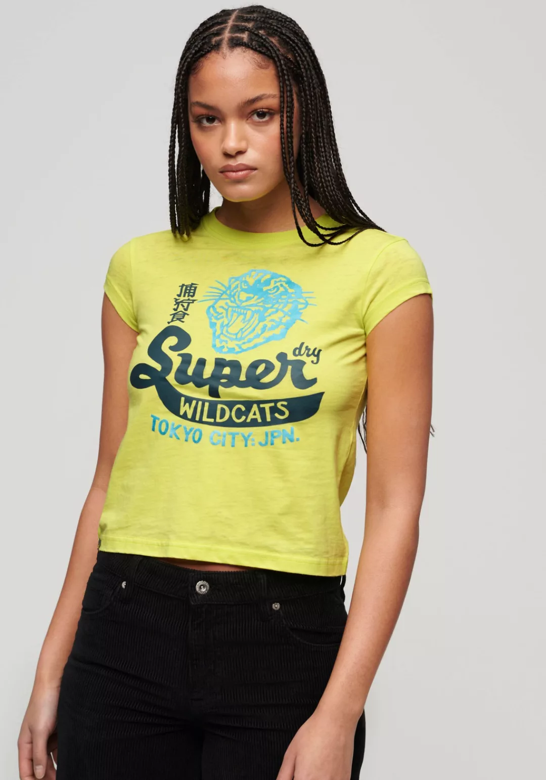 Superdry Kurzarmshirt "VARSITY BURNOUT CAP SLV TEE" günstig online kaufen