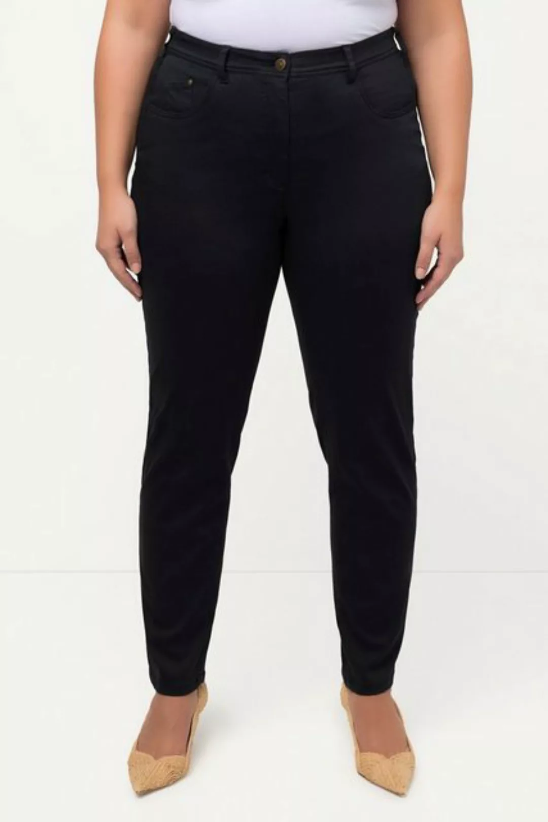 Ulla Popken Stretch-Hose Hose Sophie Stickerei schmale 5-Pocket-Form günstig online kaufen