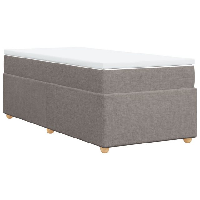 vidaXL Boxspringbett, Boxspringbett mit Matratze Taupe 90x190 cm Stoff günstig online kaufen