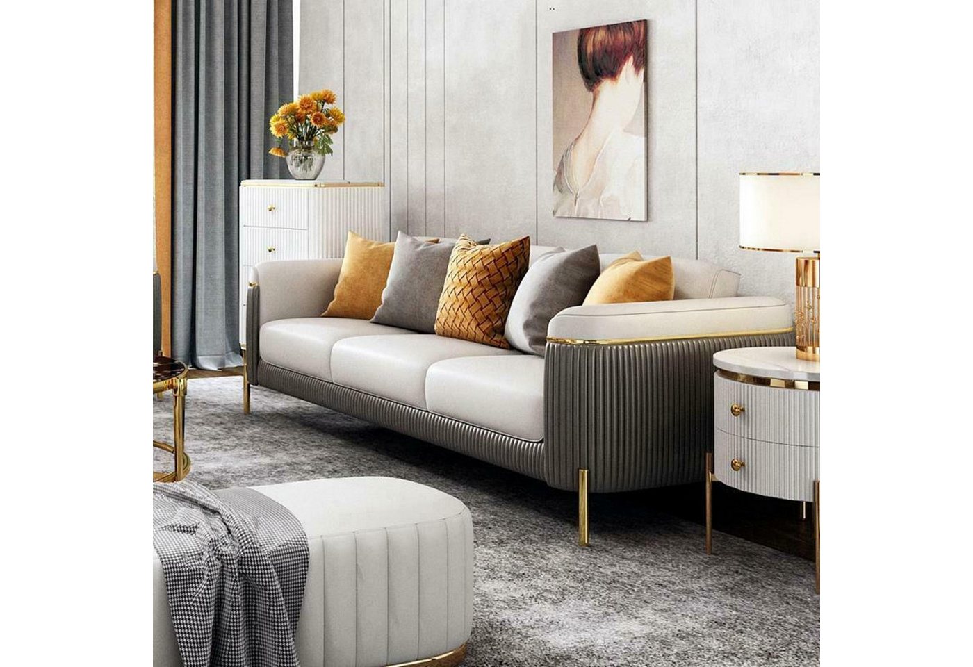 JVmoebel Sofa Sofagarnitur 321 Sitzer Set Design Sofa Polster Couchen moder günstig online kaufen