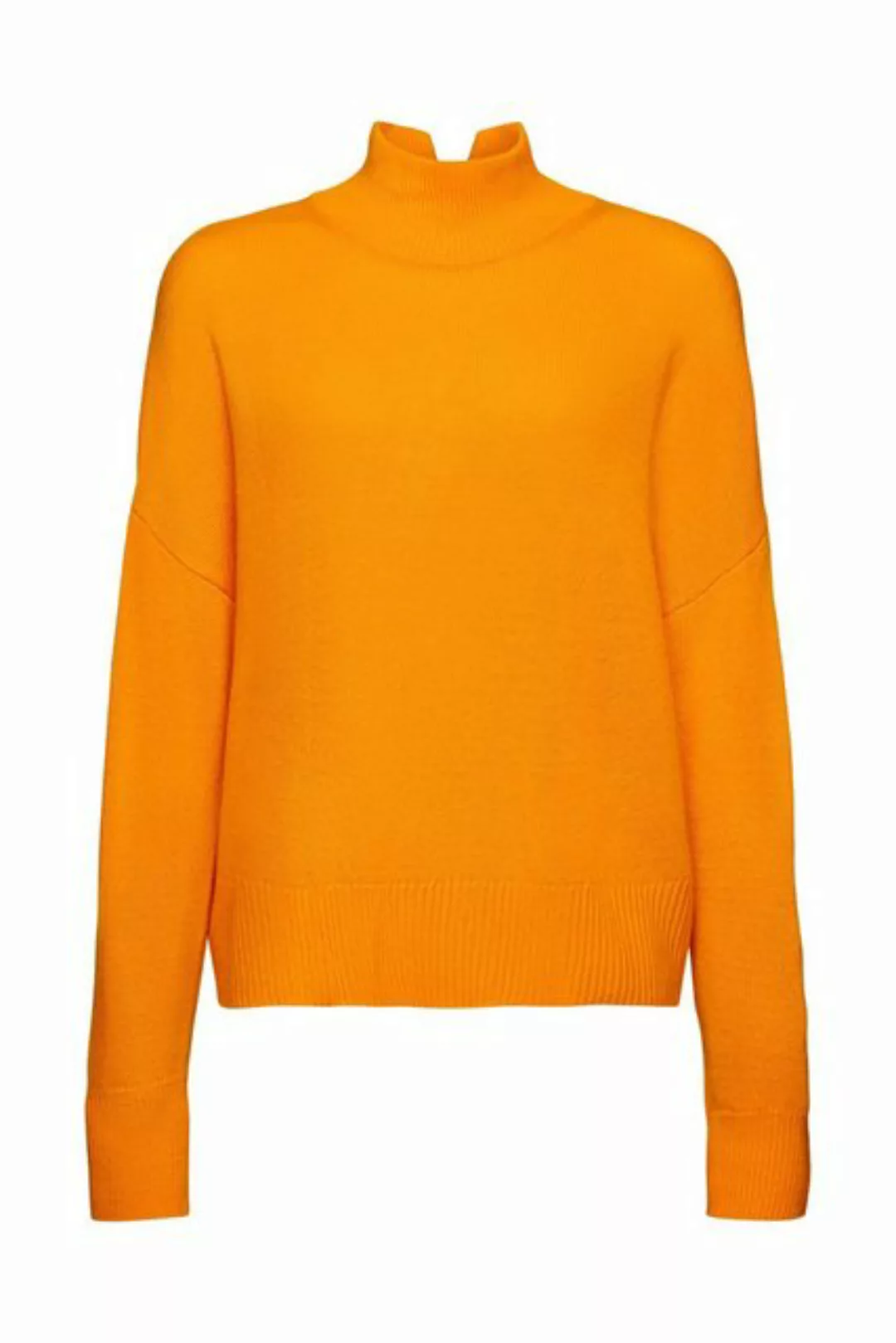 Esprit Collection Stehkragenpullover Pullover mit Stehkragen aus Wollmix günstig online kaufen