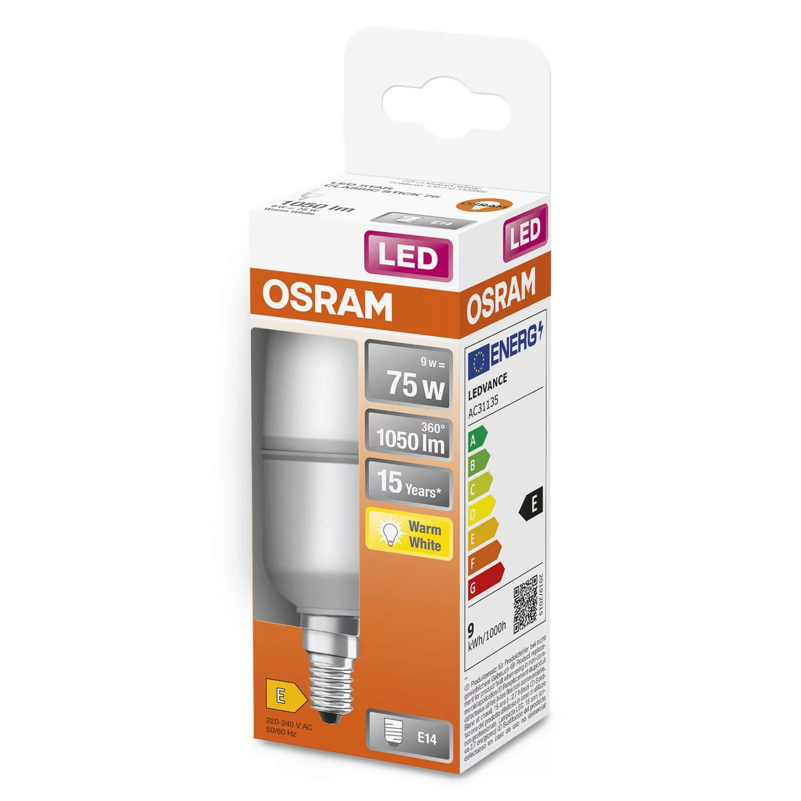 Osram LED-Leuchtmittel E14 9 W Warmweiß 1050 lm EEK: E 11,8 x 3,6 cm (H x Ø günstig online kaufen