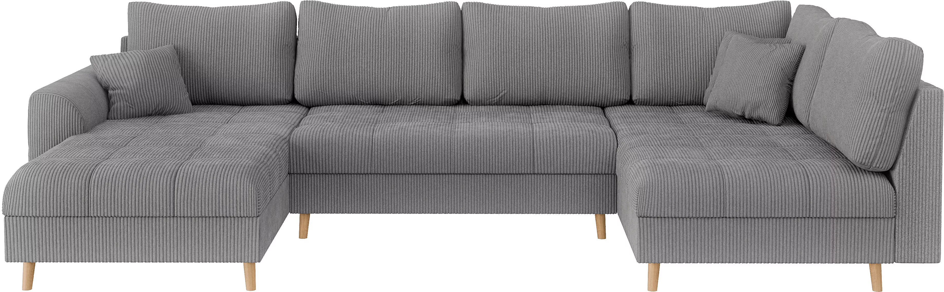 Home affaire Wohnlandschaft "CHARRE U-Form mit Ottomane, Maße B/T/H: 310/16 günstig online kaufen