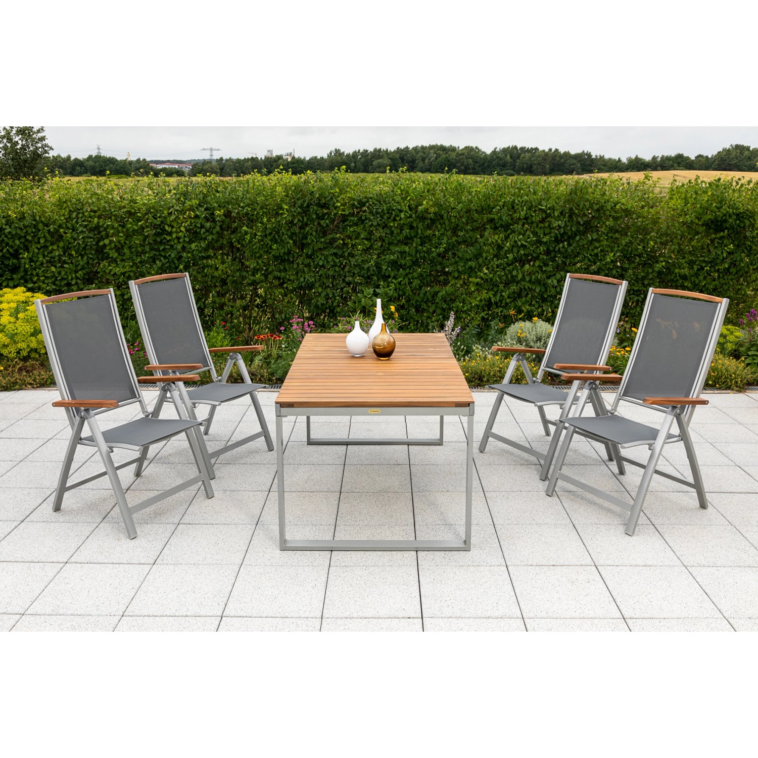 Merxx Siena Set 5-tlg. Gartentisch Ausziehbar 150/200 x 90 cm günstig online kaufen