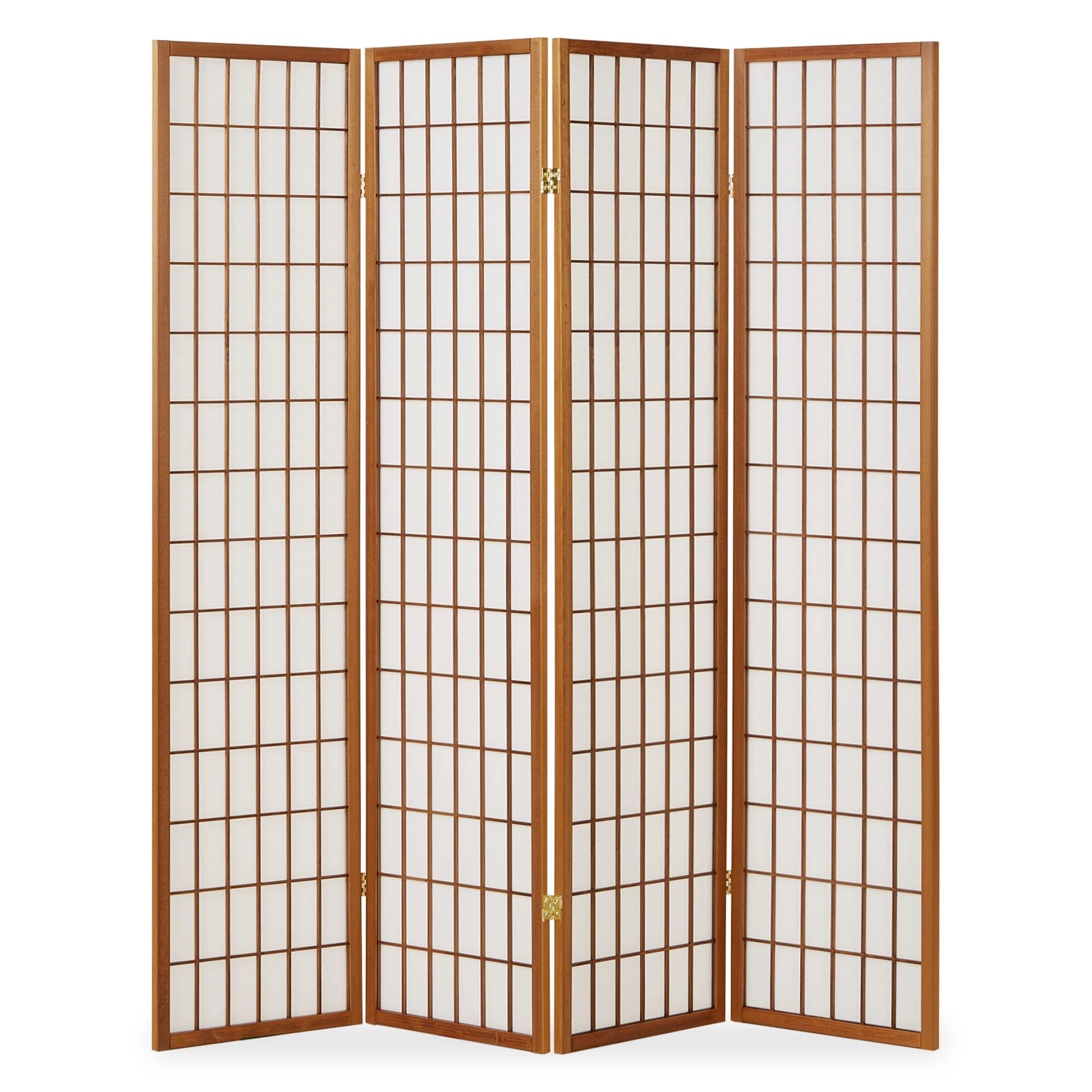 Homestyle4u 4-tlg. Paravent in Braun 176x175 cm 163 günstig online kaufen