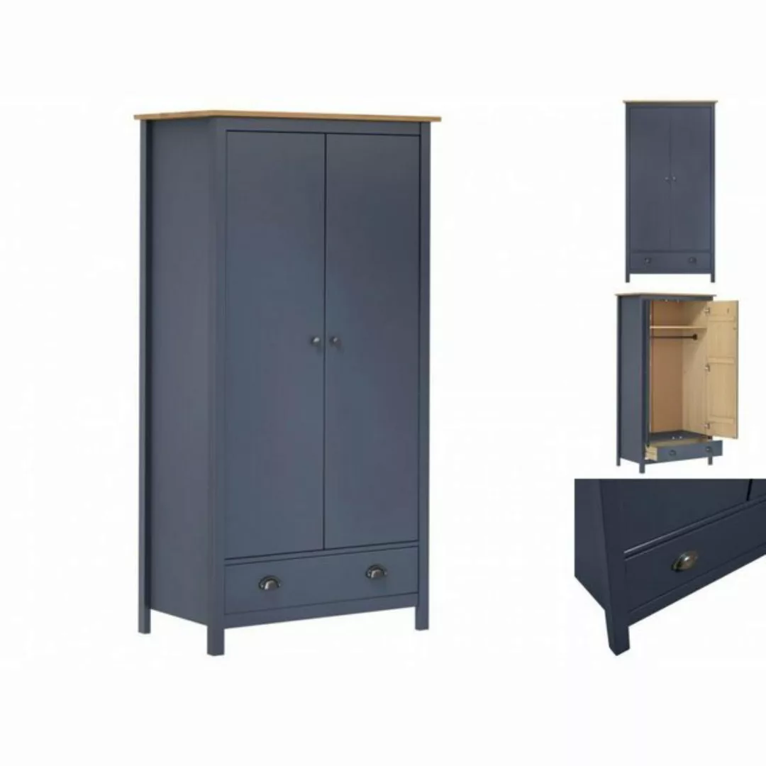 vidaXL Kleiderschrank Kleiderschrank mit 2 Türen Hill Range Grau 89x50x170c günstig online kaufen