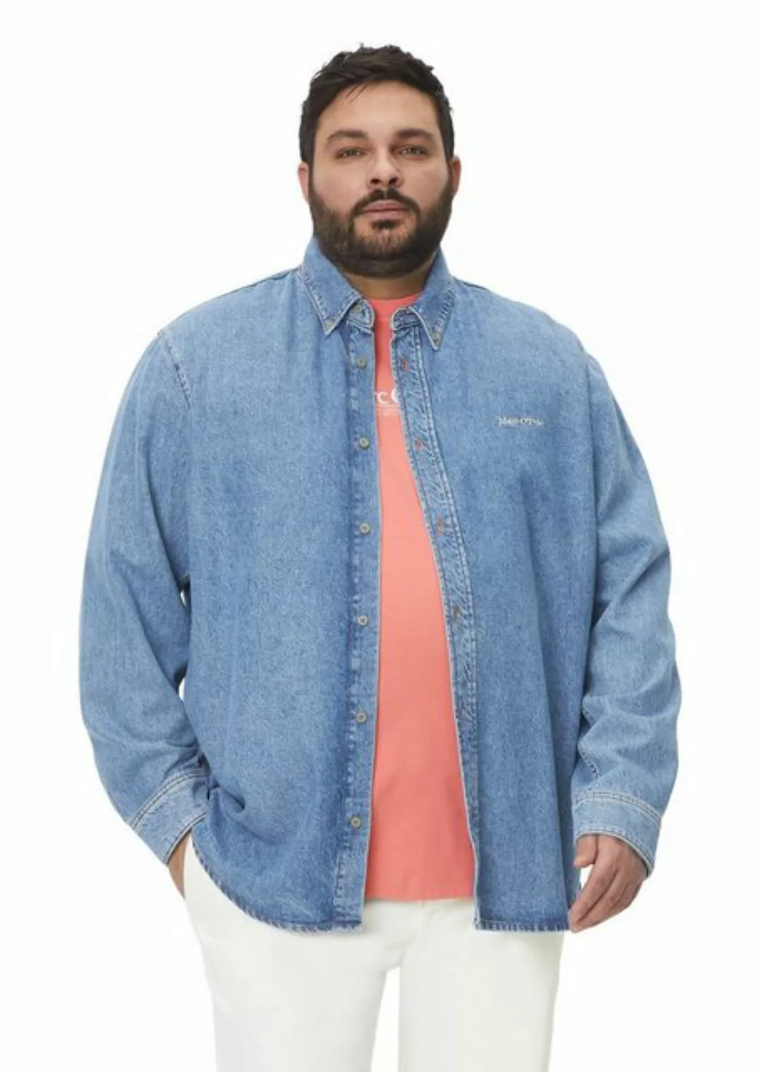 Marc O'Polo Jeanshemd mit Button-Down-Kragen günstig online kaufen