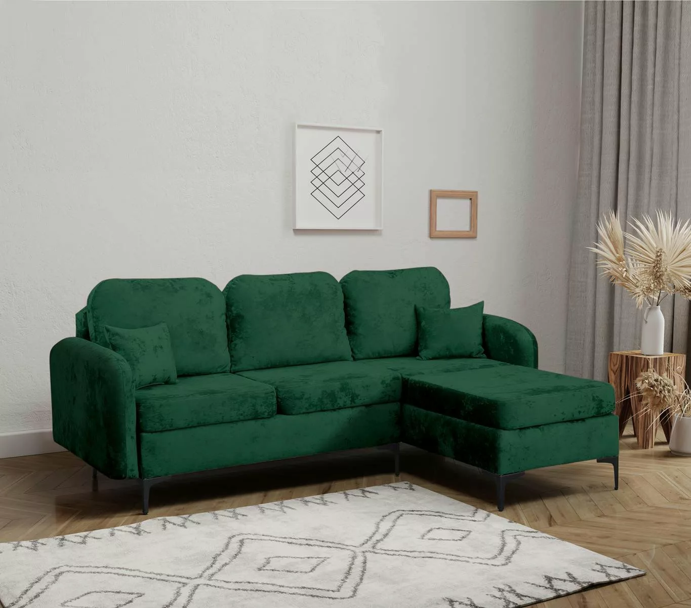 Compleo Ecksofa mit Schlaffunktion BELLA, Hohe Metallfüße, Bequem und moder günstig online kaufen