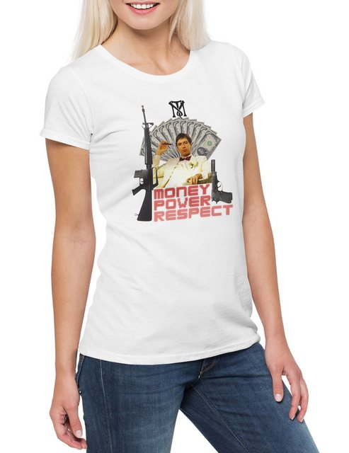 Urban Backwoods Print-Shirt Lucky Tony I Damen T-Shirt Gangster Miami Monta günstig online kaufen