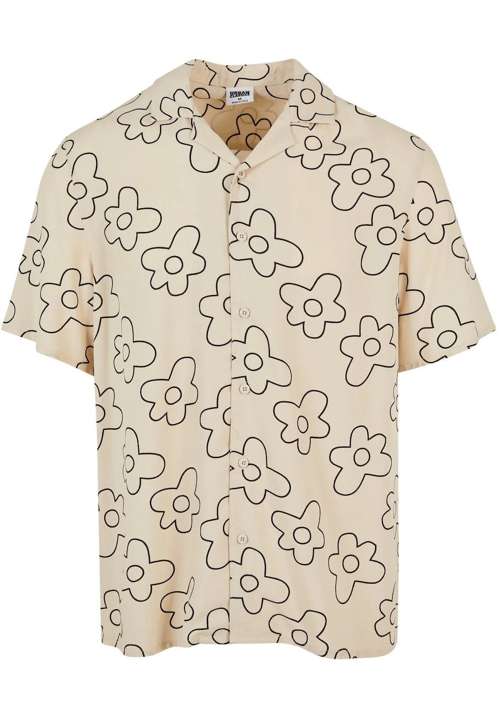 URBAN CLASSICS Langarmhemd "Urban Classics Herren Viscose AOP Resort Shirt" günstig online kaufen