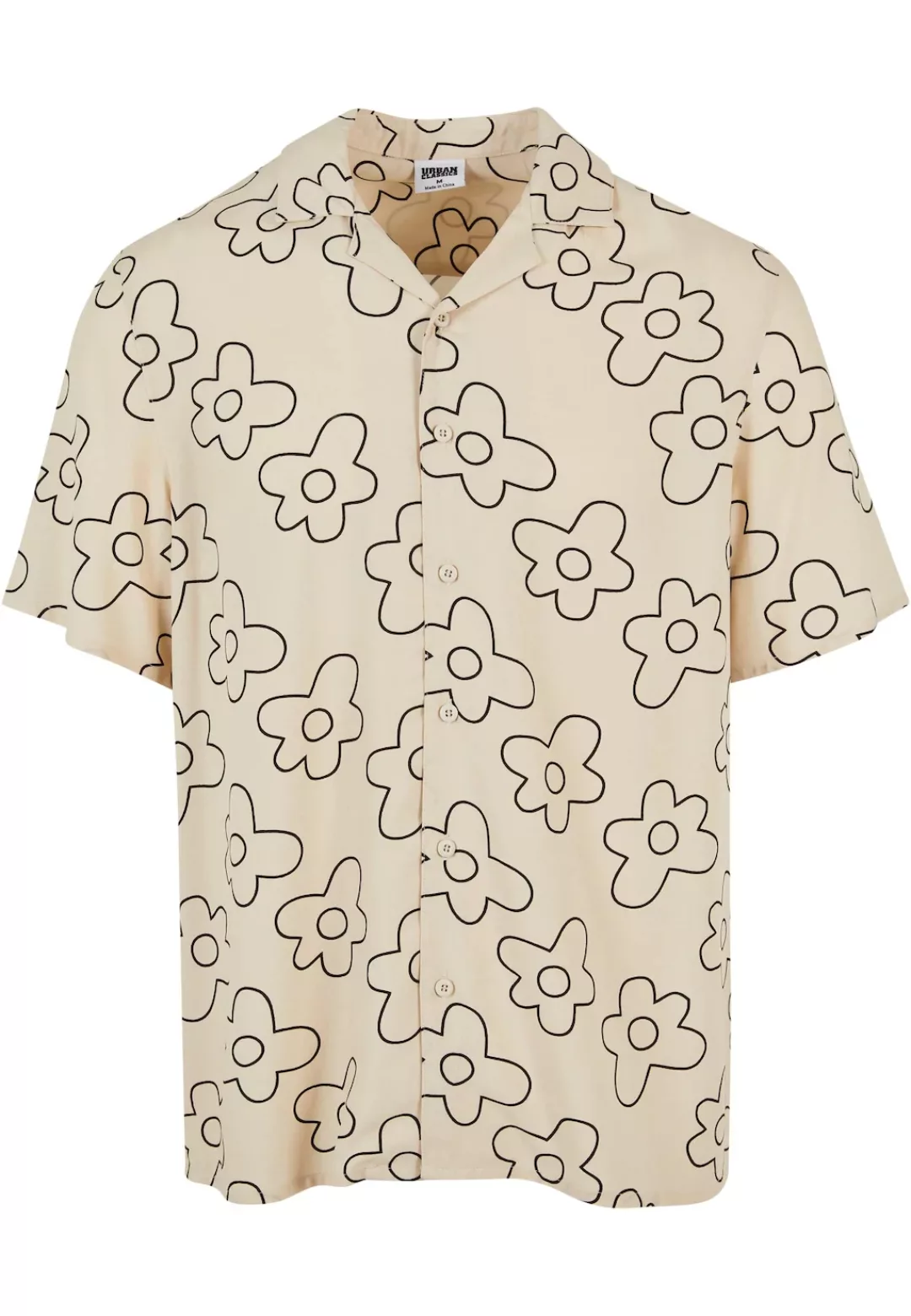 URBAN CLASSICS Langarmhemd "Urban Classics Herren Viscose AOP Resort Shirt" günstig online kaufen
