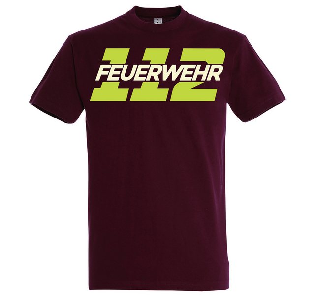 Youth Designz Print-Shirt 112 Feuerwehr Herren T-Shirt mit lustigen Logo fü günstig online kaufen