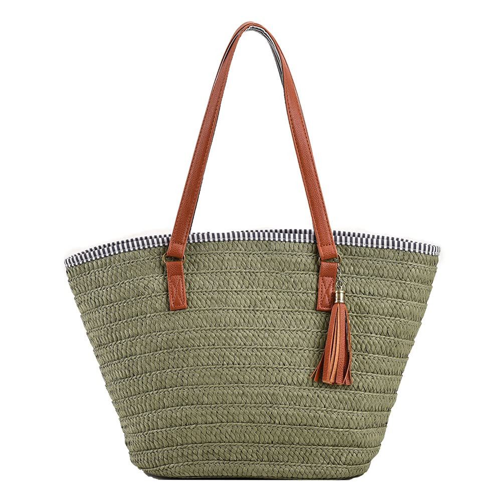 Coonoor Strandtasche Stroh Strand Schultertasche Tasche,Damen günstig online kaufen