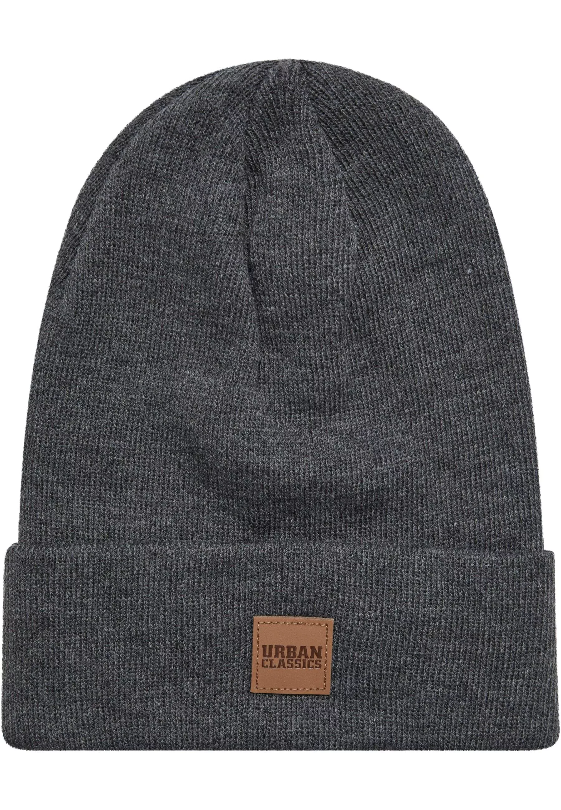 URBAN CLASSICS Beanie "Urban Classics Unisex Synthetic Leatherpatch Long Be günstig online kaufen