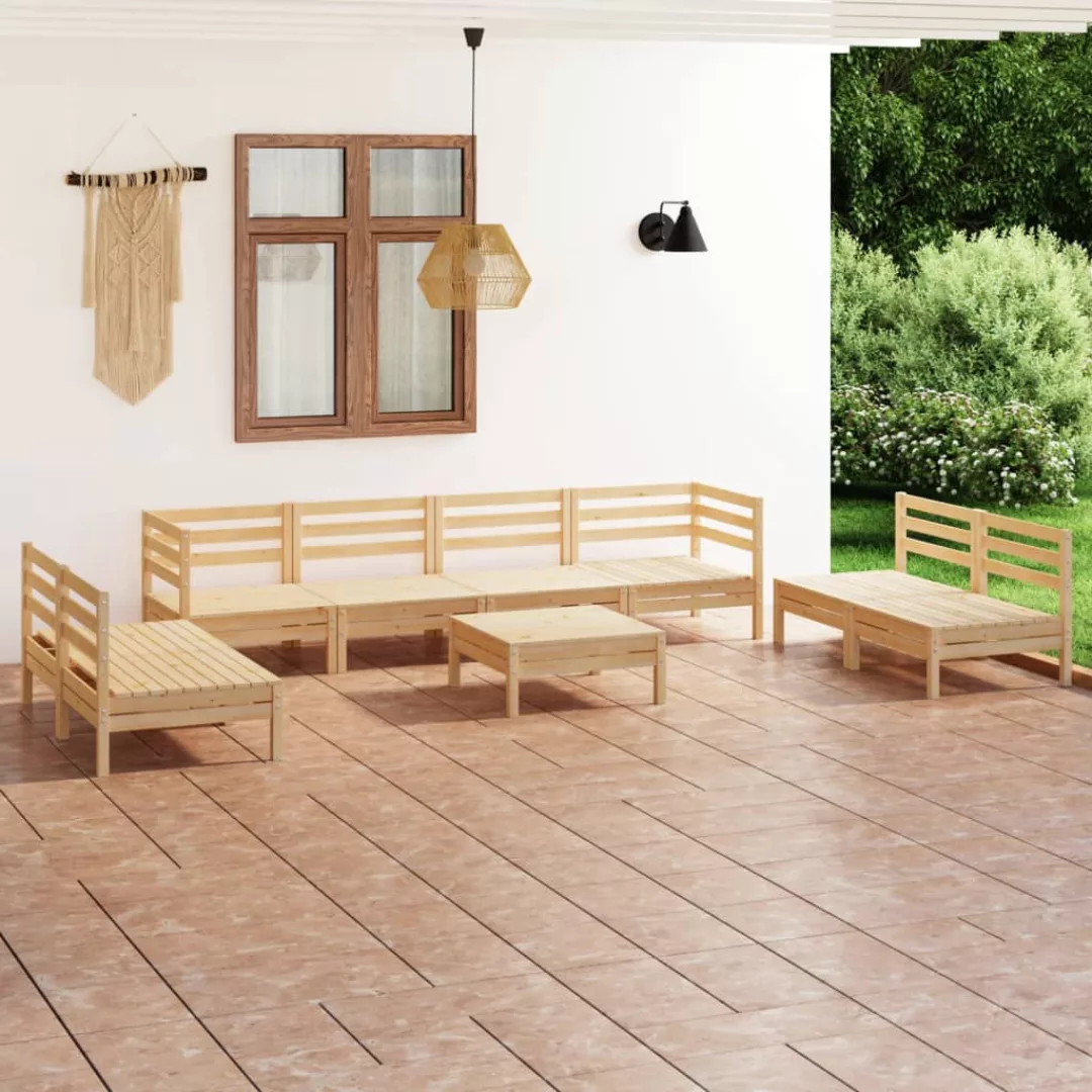 9-tlg. Garten-lounge-set Massivholz Kiefer günstig online kaufen